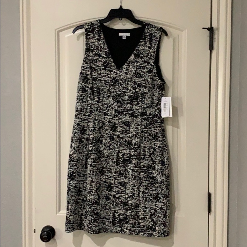 NWT H by Halston Black and White Dress